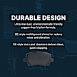 Front Brake Pad Set, Ceramic, Hardware Includes (4) Pieces Anti Rattle Spring, (8) Pieces Pad Locating Clip