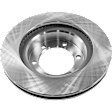 Front, Driver or Passenger Side Brake Disc, Plain Surface, Vented, 6 Lugs, For Models With 319mm Front Disc, Pro-Line Series