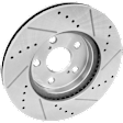 2010 Lexus IS250 - Front, Driver or Passenger Side Brake Disc, Natural Finish, Cross-drilled and Slotted, Vented, 5 Lugs, 296 mm, 2.5L 6Cyl