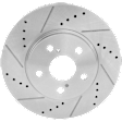 2010 Lexus IS250 - Front, Driver or Passenger Side Brake Disc, Natural Finish, Cross-drilled and Slotted, Vented, 5 Lugs, 296 mm, 2.5L 6Cyl