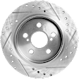 2015 Toyota Prius - Rear, Driver or Passenger Side Brake Disc, Natural Finish, Cross-drilled and Slotted, Solid, 5 Lugs, 259.08 mm, 1.8L 4Cyl