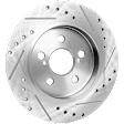 2015 Toyota Prius - Rear, Driver or Passenger Side Brake Disc, Natural Finish, Cross-drilled and Slotted, Solid, 5 Lugs, 259.08 mm, 1.8L 4Cyl