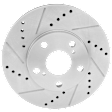 2000 Toyota Solara - Front, Driver or Passenger Side Brake Disc, Natural Finish, Cross-drilled and Slotted, Vented, 5 Lugs, 275 mm, 2.2L 4Cyl