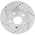 2015 Toyota Tacoma - Front, Driver or Passenger Side Brake Disc, Natural Finish, Cross-drilled and Slotted, Vented, 5 Lugs, 275 mm, RWD,  5 Lug, 2.7L 4Cyl
