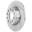 Rear, Driver or Passenger Side Brake Disc, Plain Surface, Solid, 5 Lugs, Pro-Line Series