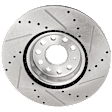 2013 Volkswagen Tiguan - Front, Driver or Passenger Side Brake Disc, Natural Finish, Cross-drilled and Slotted, Vented, 5 Lugs, 311.91 mm, 2.0L 4Cyl