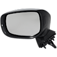 Driver Side Mirror, Power Adjust, Manual Folding, Heated, Chrome, In-housing Signal Light, With memory, No Puddle Light, No Auto-Dimming, With Blind Spot Light in Housing