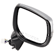Passenger Side Mirror, Power Adjust, Manual Folding, Heated, Chrome, In-housing Signal Light, With memory, No Puddle Light, No Auto-Dimming, With Blind Spot Light in Housing
