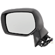 Driver Side Mirror, Power Adjust, Non-Heated, Manual Folding, With 1 Paintable and 1 Textured Black Cap, No Signal Light, No Memory, No Puddle Light, No Auto-Dim, No Blind Spot Feature