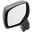 Driver Side Mirror, Power Adjust, Heated, Manual Folding, With 1 Paintable and 1 Textured Black Cap, No Signal Light, No Memory, No Puddle Light, No Auto-Dim, No Blind Spot Feature