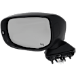 Driver Side Mirror, Power Adjust, Manual Folding, Heated, Paintable, In-housing Signal Light, No Memory, No Puddle Light, No Auto-Dimming, No Blind Spot Feature