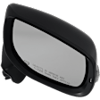 Passenger Side Mirror, Power Adjust, Manual Folding, Heated, Paintable, In-housing Signal Light, No Memory, No Puddle Light, No Auto-Dimming, No Blind Spot Feature