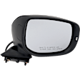 Passenger Side Mirror, Power Adjust, Manual Folding, Heated, Paintable, In-housing Signal Light, No Memory, No Puddle Light, No Auto-Dimming, With Blind Spot Light in Housing