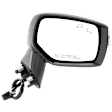 Passenger Side Mirror, Power Adjust, Manual Folding, Heated, Paintable, In-housing Signal Light, No Memory, No Puddle Light, No Auto-Dimming, With Blind Spot Detection in Glass