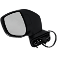 Driver Side Mirror, Power Adjust, Non-Heated, Manual Folding, Textured Black, No Signal Light, No Memory, No Puddle Light, No Auto-Dim, No Blind Spot Feature