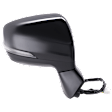 Passenger Side Mirror, Power Adjust, Heated, Manual Folding, Paintable, In-housing Signal Light, No Memory, No Puddle Light, No Auto-Dim, No Blind Spot Feature