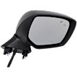 Passenger Side Mirror, Power Adjust, Heated, Manual Folding, Paintable, In-housing Signal Light, No Memory, No Puddle Light, No Auto-Dim, With Blind Spot Detection in Glass