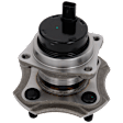 Rear, Driver or Passenger Side Wheel Hub, With Bearing, With Sensor, 4 x 3.94 in. Bolt Pattern, FWD