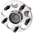 Rear, Driver or Passenger Side Wheel Hub, 5 Lugs, With Bearing, FWD
