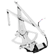 Front, Passenger Side Window Regulator, Power, With 2-Prong Connector