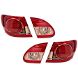 Driver and Passenger Side, Inner and Outer LED Tail Light, With bulb(s), OE Replacement