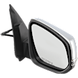 Passenger Side Mirror, Power Adjust, Manual Folding, Heated, Chrome, In-housing Signal Light, No Memory, No Puddle Light, No Auto-Dimming, No Blind Spot Feature