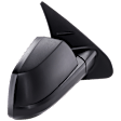 Passenger Side Mirror, Power Adjust, Heated, Manual Folding, Textured Black, No Signal Light, No Memory, No Puddle Light, No Auto-Dim, No Blind Spot Feature