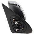 Driver Side Mirror, Power Adjust, Manual Folding, Non-Heated, Chrome, In-housing Signal Light, No Memory, No Puddle Light, No Auto-Dimming, No Blind Spot Feature