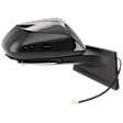 Passenger Side Mirror, Power Adjust, Manual Folding, Heated, Textured Black, No Signal Light, No Memory, No Puddle Light, No Auto-Dimming, No Blind Spot Feature