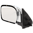 2001-2004 Toyota Tacoma - Driver Side Mirror, Manual Adjust, Manual Folding, Non-Heated, Chrome, No Signal Light, No Memory, No Puddle Light, No Auto-Dimming, No Blind Spot Feature