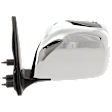 2001-2004 Toyota Tacoma - Driver Side Mirror, Manual Adjust, Manual Folding, Non-Heated, Chrome, No Signal Light, No Memory, No Puddle Light, No Auto-Dimming, No Blind Spot Feature