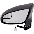 Driver Side Mirror, Power Adjust, Manual Folding, Heated, Paintable, In-housing Signal Light, No Memory, With Puddle Light, No Auto-Dimming, With Blind Spot Glass