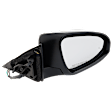 Passenger Side Mirror, Power Adjust, Heated, Manual Folding, Paintable, No Signal Light, No Memory, No Puddle Light, No Auto-Dim, With Blind Spot Detection in Glass