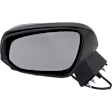 Driver Side Mirror, Power Adjust, Manual Folding, Non-Heated, Textured Black, No Signal Light, Memory, Puddle Light, Auto-Dimming, and Blind Spot Feature, Without SOS, Japan/USA Built Vehicles