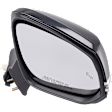 Passenger Side Mirror, Power Adjust, Manual Folding, Heated, Paintable, In-housing Signal Light, No Puddle Light, With BSD in Glass and Side Object Sensor, Japan/USA Built Vehicles