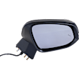 Passenger Side Mirror, Power Adjust, Heated, Manual Folding, Paintable, In-housing Signal Light, With Puddle Light, With BSD in Glass and Side Object Sensor, Japan/USA Built Vehicles