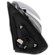 Driver Side Mirror, Power Adjust, Power Folding, Heated, Chrome, In-housing Signal Light, No Memory, No Puddle Light, No Auto-Dimming, With Blind Spot Detection in Glass