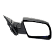 Passenger Side Mirror, Power Adjust, Heated, Manual Folding, Textured Black, No Signal Light, No Memory, No Puddle Light, No Auto-Dim, With Blind Spot Detection in Glass