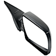 Passenger Side Mirror, Power Adjust, Heated, Manual Folding, Textured Black, No Signal Light, No Memory, No Puddle Light, No Auto-Dim, With Blind Spot Detection in Glass