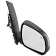 Passenger Side Mirror, Power Adjust, Heated, Manual Folding, Paintable, No Signal Light, No Memory, No Puddle Light, No Auto-Dim, With Blind Spot Detection in Glass