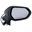 Passenger Side Mirror, Power Adjust, Manual Folding, Heated, Paintable, In-housing Signal Light, No Memory, No Puddle Light, No Auto-Dimming, With Blind Spot Detection in Glass