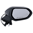 Passenger Side Mirror, Power Adjust, Manual Folding, Heated, Paintable, In-housing Signal Light, No Memory, No Puddle Light, No Auto-Dimming, With Blind Spot Detection in Glass
