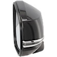 Passenger Side Mirror, Power Adjust, Heated, Manual Folding, Paintable, In-housing Signal Light, No Memory, No Puddle Light, No Auto-Dim, With Blind Spot Detection in Glass