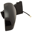 Passenger Side Mirror, Power Adjust, Heated, Manual Folding, Paintable, No Signal Light, No Memory, No Puddle Light, No Auto-Dim, No Blind Spot Feature