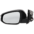 Driver Side Mirror, Power Adjust, Heated, Manual Folding, Paintable, In-housing Signal Light, No Memory, No Puddle Light, No Auto-Dim, With Blind Spot Detection in Glass