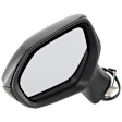 Driver Side Mirror, Power Adjust, Non-Heated, Manual Folding, Paintable, No Signal Light, No Memory, No Puddle Light, No Auto-Dim, No Blind Spot Feature