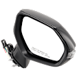 Passenger Side Mirror, Power Adjust, Heated, Manual Folding, Paintable, In-housing Signal Light, No Memory, No Puddle Light, No Auto-Dim, No Blind Spot Feature