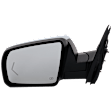 Driver Side Mirror, Power Adjust, Heated, Power Folding, Chrome, In-glass Signal Light, With Memory, With Puddle Light, No Auto-Dim, With Blind Spot Detection in Glass