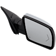 Passenger Side Mirror, Power Adjust, Heated, Power Folding, Chrome, In-glass Signal Light, With Memory, With Puddle Light, No Auto-Dim, With Blind Spot Detection in Glass