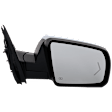 Passenger Side Mirror, Power Adjust, Heated, Power Folding, Chrome, In-glass Signal Light, With Memory, With Puddle Light, No Auto-Dim, With Blind Spot Detection in Glass